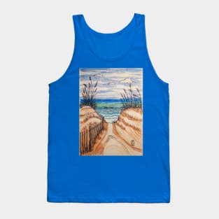 Between the sand dunes at the beach Tank Top